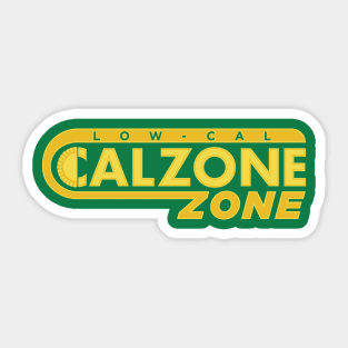 Low-Cal Calzone Zone (minimalist) Sticker